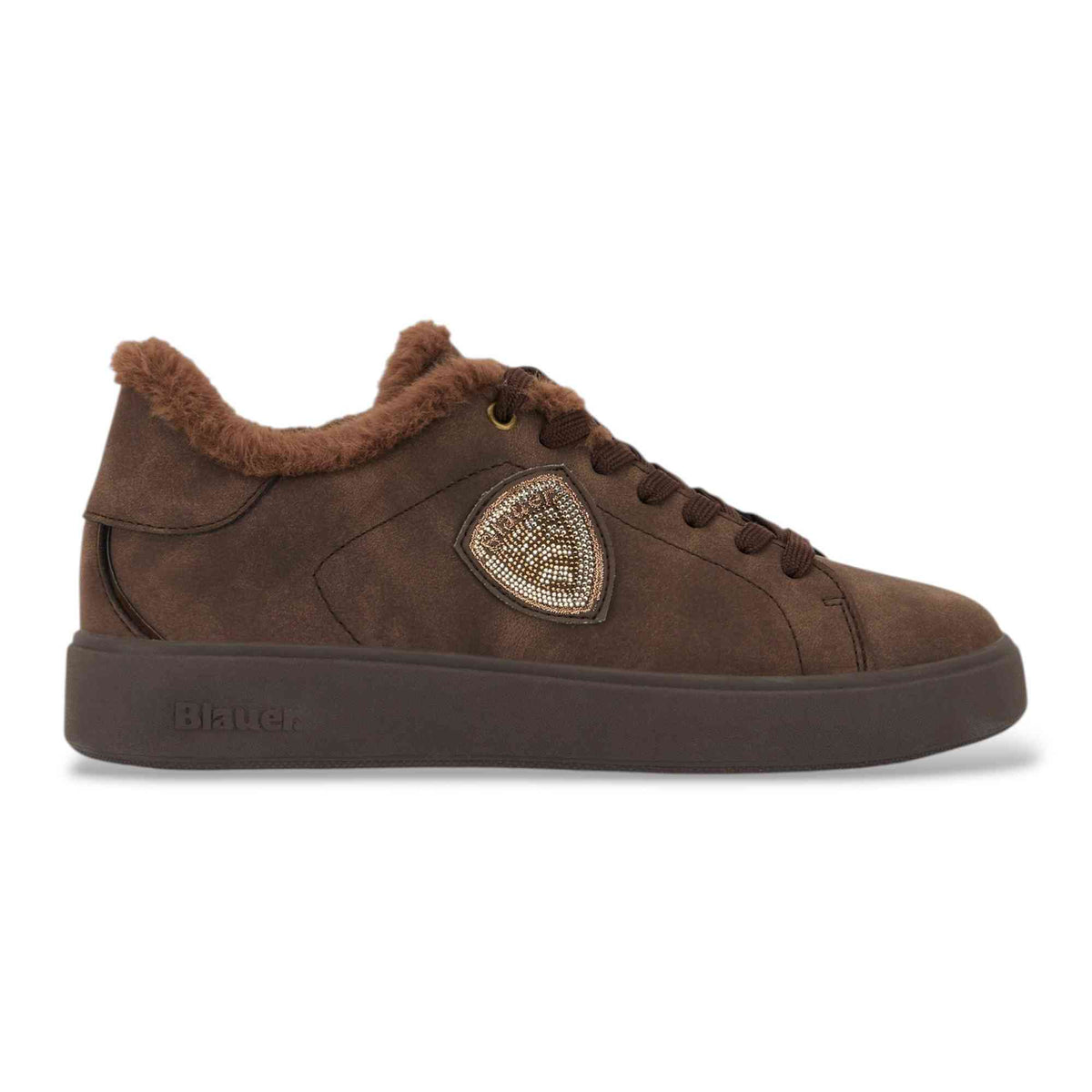 Sneaker Blauer VICTORY01 donna nubuck Marrone Scuro