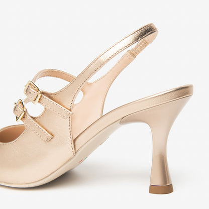 Sling-Back NeroGiardini Donna Pelle E615412-434 | Décolleté Tacco 5 cm