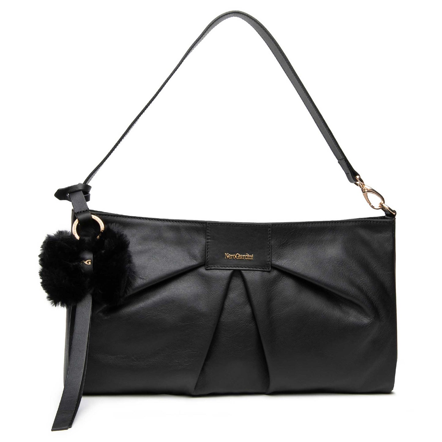 Borsa a spalla in pelle NeroGiardini I644340D-100 donna
