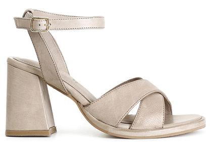 Sandali CafèNoir LM1042 scarpe donna in pelle grigio pietra