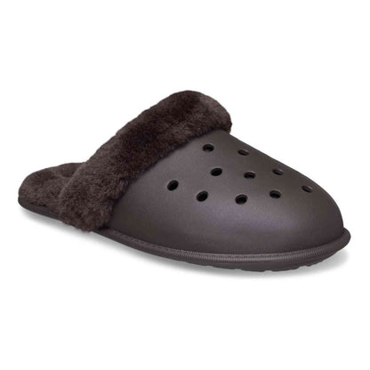 Sabot Classic Fuzz Scuff Crocs nero pelliccia ecologica 212143