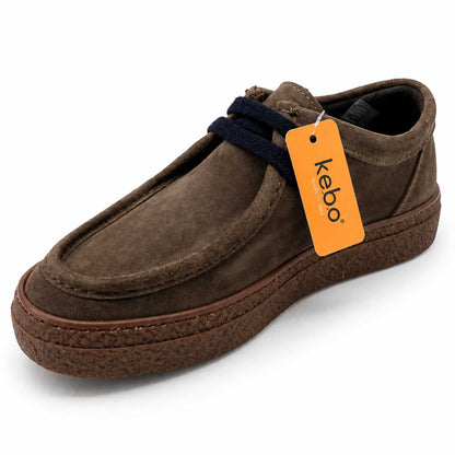 Scarpe KEBO LG5006 Stringate in Camoscio Grigio Foca