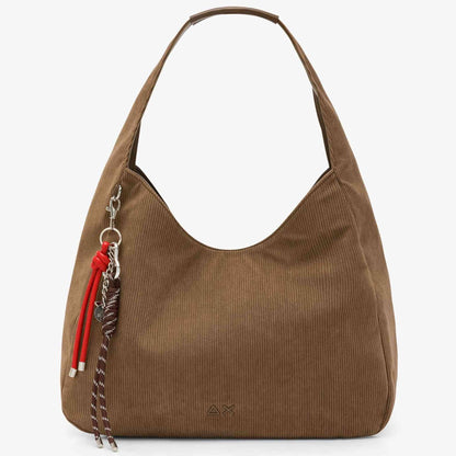 Hobo bag corduroy SUN68 Y46219_77 beige scuro