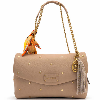 Bowling bag foulard La Carrie 161P-WM-320-TBL Borsa beige