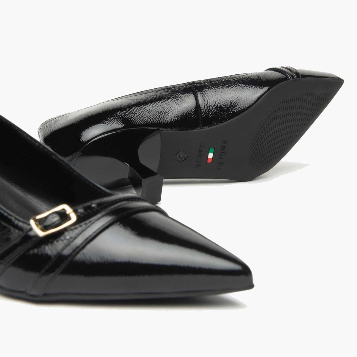 Décolleté NeroGiardini Donna I514431-100 in pelle nera | Tacco Alto eleganza e comfort