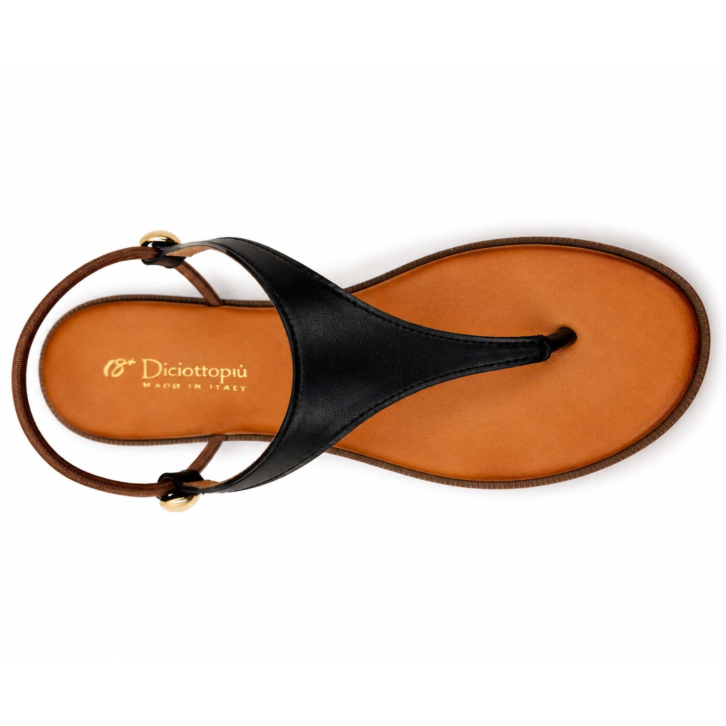 Sandali 18+ Infradito 9055 in pelle nera