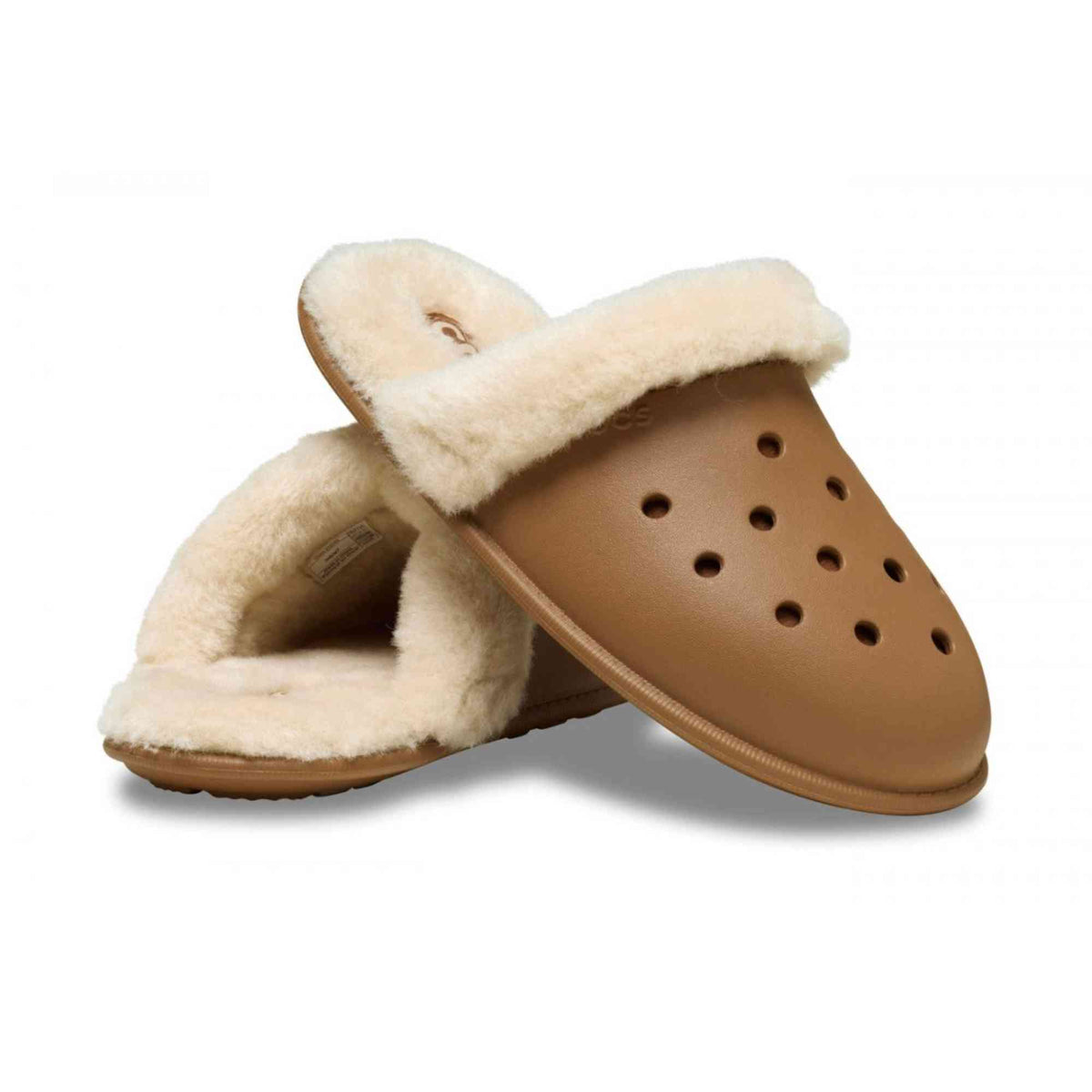 Sabot Classic Fuzz Scuff Crocs nero pelliccia ecologica 212143