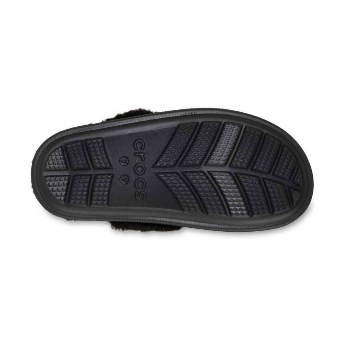 Sabot Classic Fuzz Scuff Crocs nero pelliccia ecologica 212143