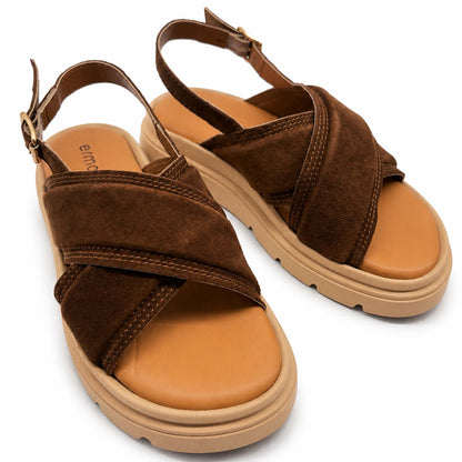 Sandali Ermans K1542 Platform donna marrone