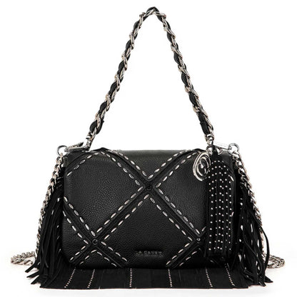 Borsa a spalla Isabel Rock La Carrie 162P-BZ-341 donna Nera