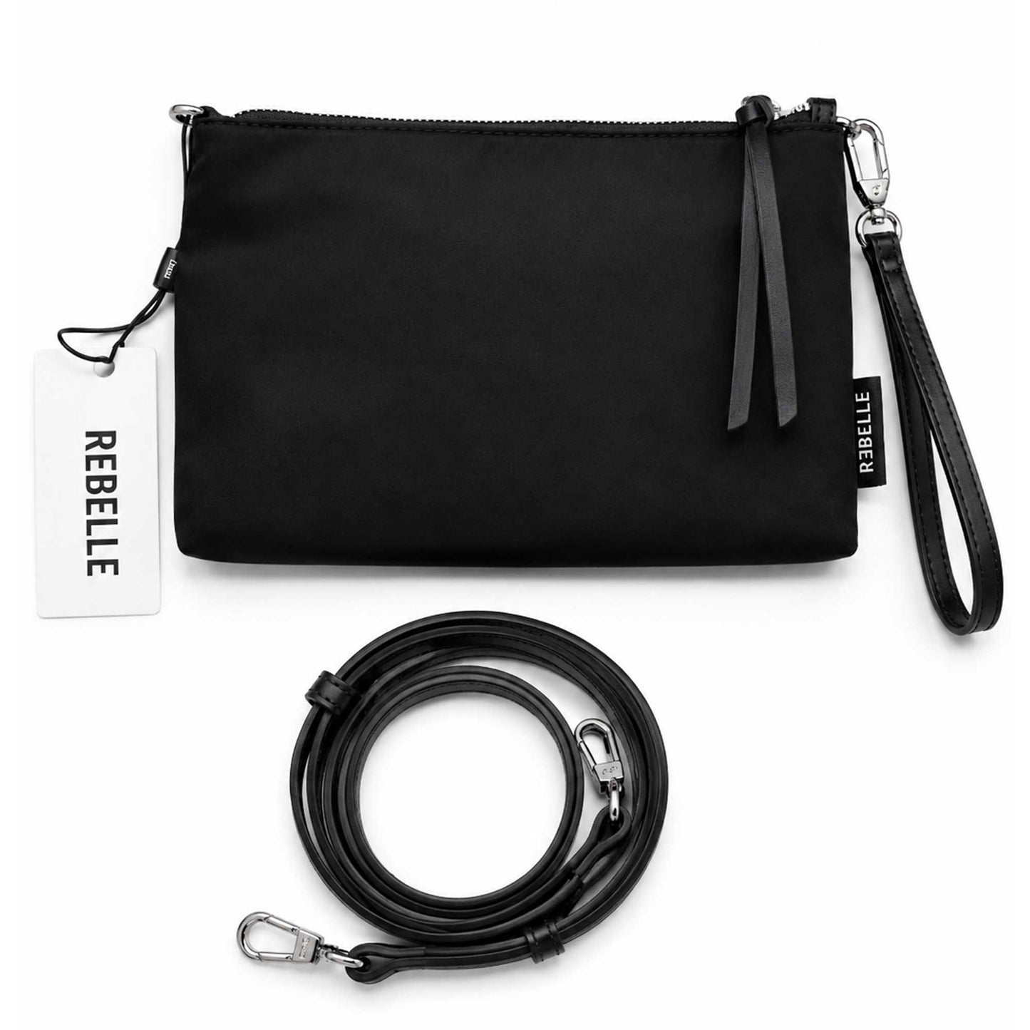 Borsa a spalla mini REBELLE ADEN NYLON nero