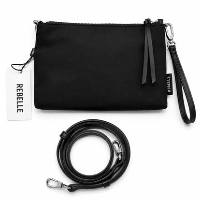 Borsa a spalla mini REBELLE ADEN NYLON nero