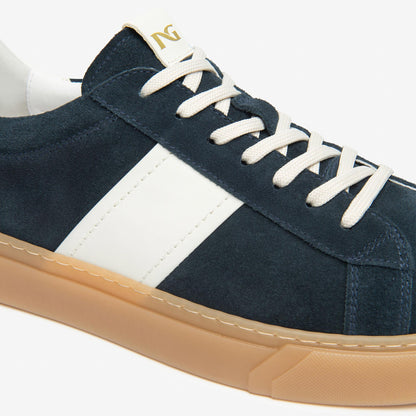 Sneakers NeroGiardini Uomo E600694-207 in Camoscio Blu | Comode Made in Italy