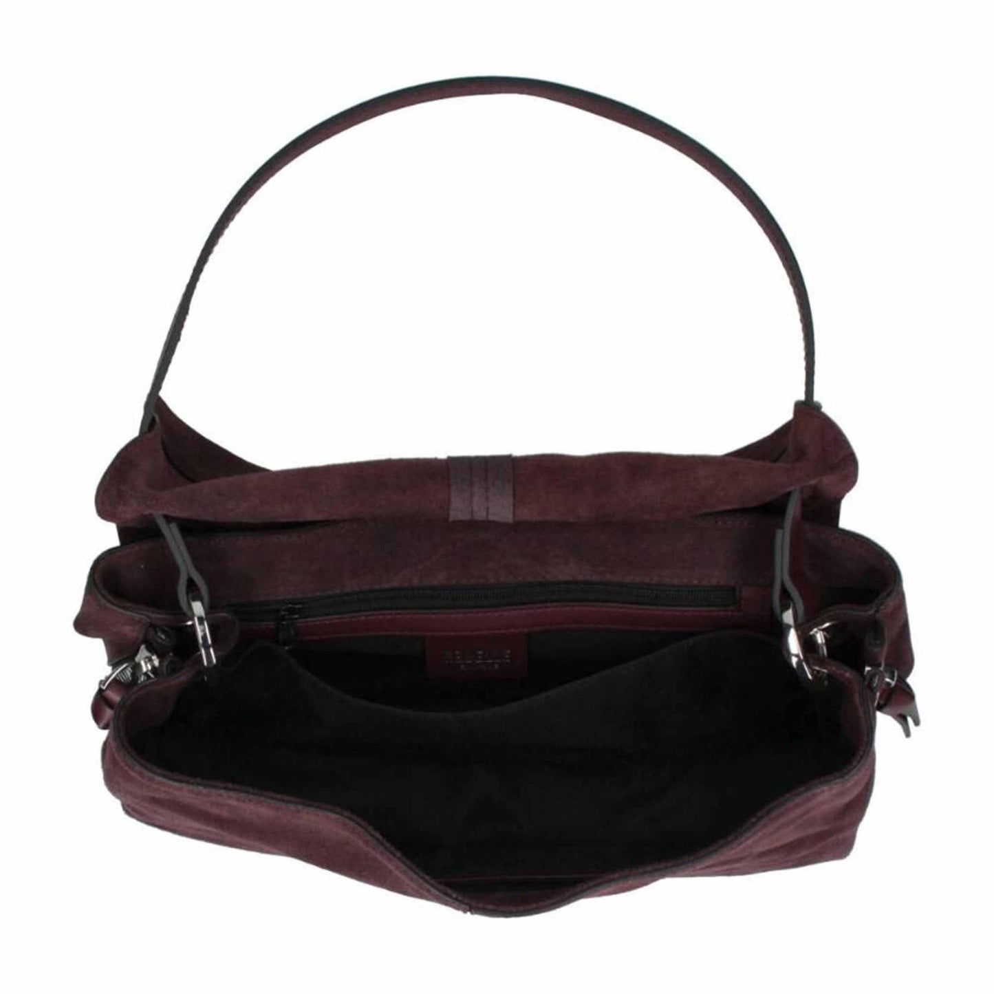 Borsa a spalla  REBELLE HYLA in camoscio bordeaux