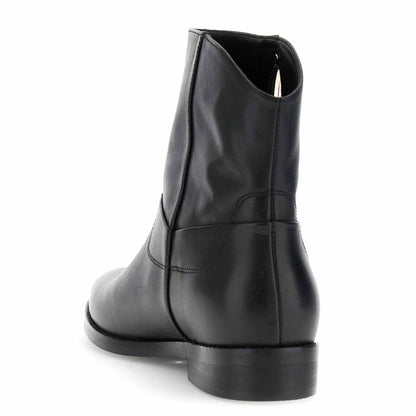 Stivaletto CafèNoir FB1500 scarpe donna in pelle con accessorio ovale nero