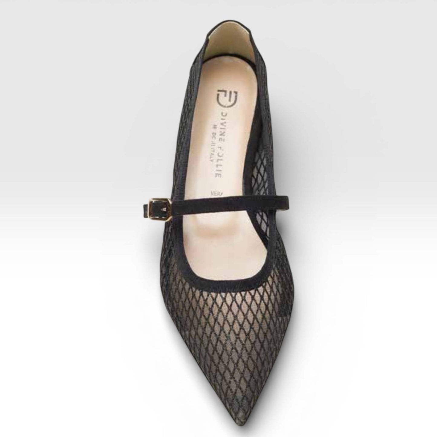 Ballerine Divine Follie 57-103048 Donna Rete Nero | Elegante e Comoda