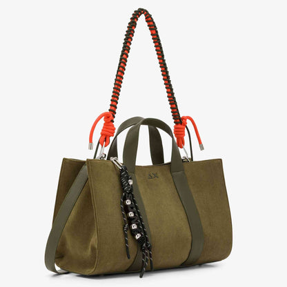 Midi bag velvet corduroy SUN68 Y46222_74 militare scuro