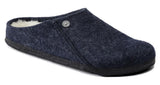 Pantofole Birkenstock Zermatt Shearling Blu 1017539 in Feltro di Lana | Calzata Stretta