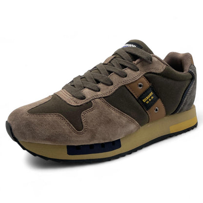 Sneaker Blauer QUEENS scarpe sport uomo verde/taupe