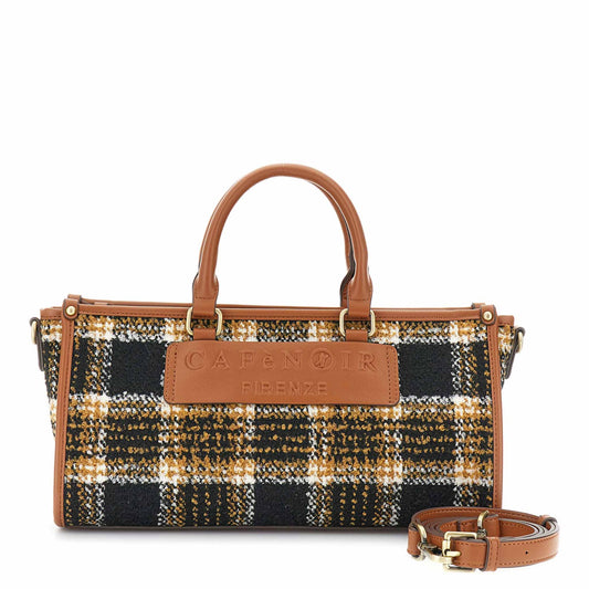 Minibag CafèNoir NQ0926 in tessuto tartan