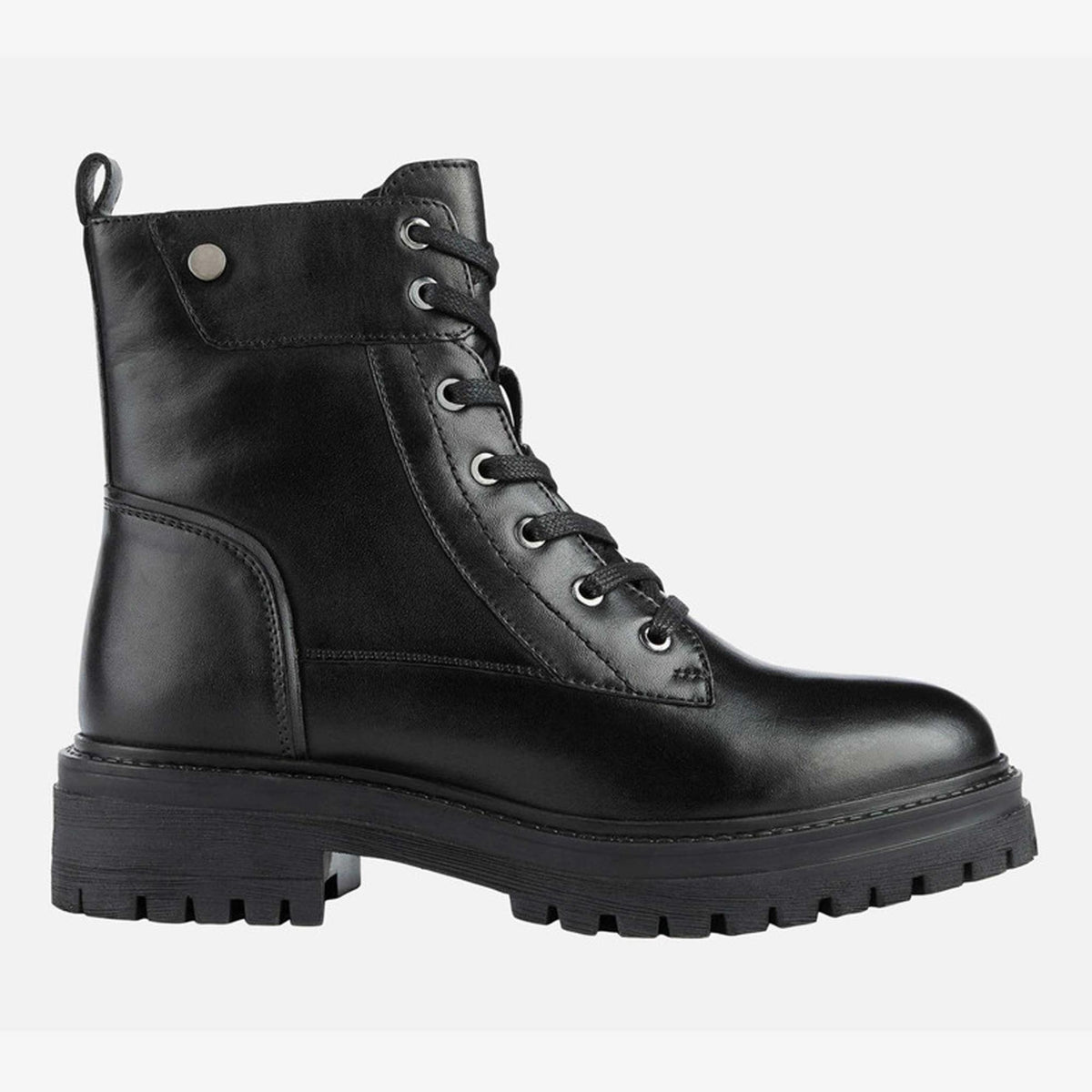 Anfibi GEOX Iridea D16HRC donna neri in pelle