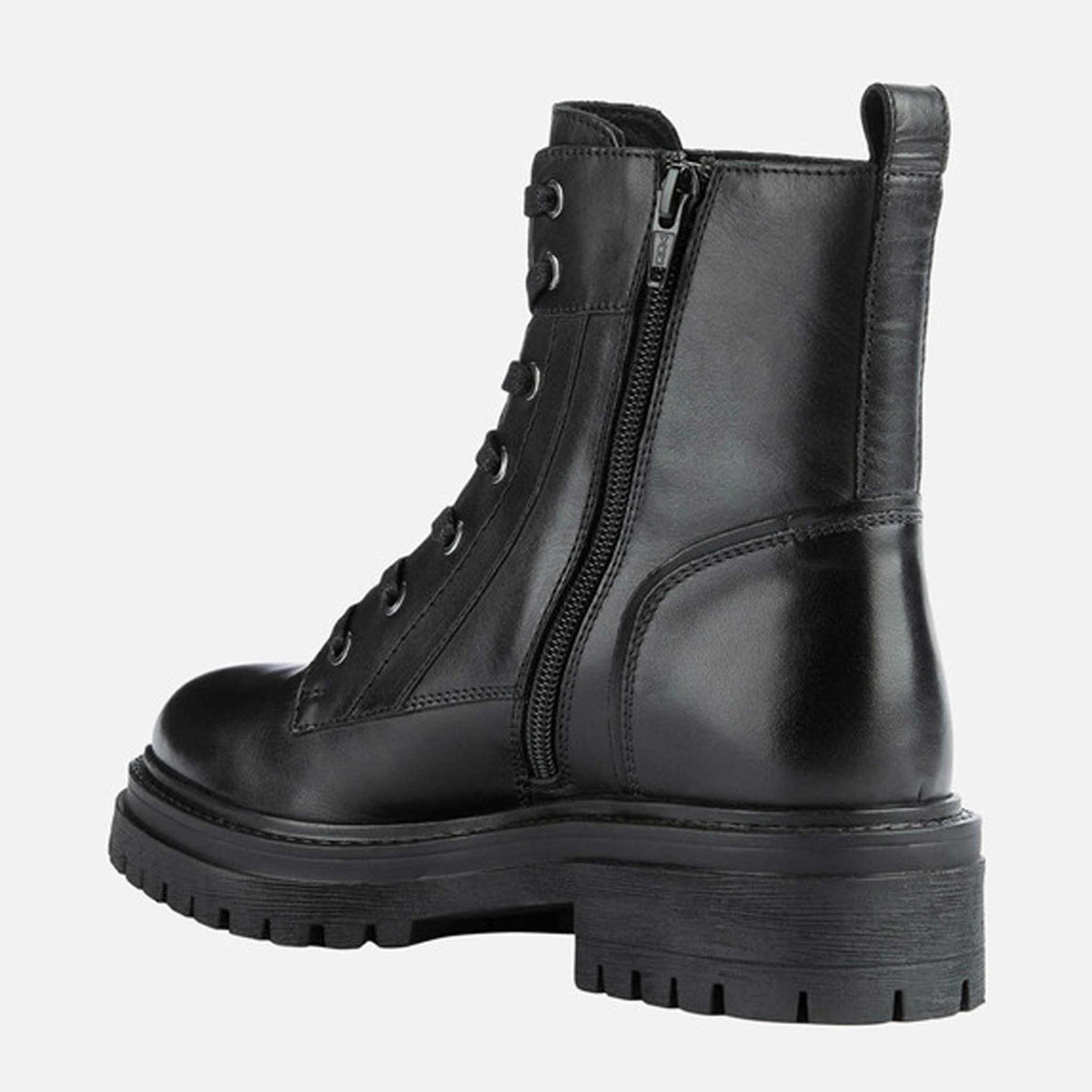 Anfibi donna GEOX Iridea neri con zip D16HRC