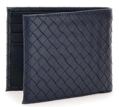 Portafoglio Guess "Calabria" Flat  Billfold in pelle blu