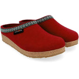 Pantofole Haflinger Franzl Rosso Paprika 711001042 | Lana e Sughero