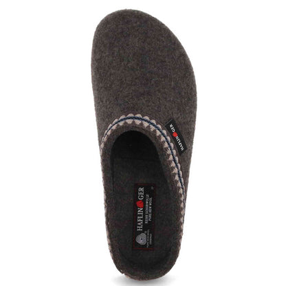 Pantofole Haflinger Grizzly Lucky grigio grafite in feltro di lana, fotografia prodotto 4