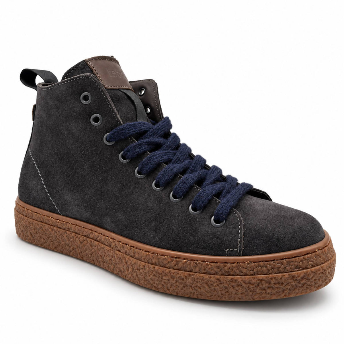 Scarpe uomo KEBO LG5000 camoscio antracite fondo gomma - foto 4