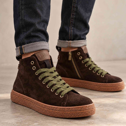 Scarpe uomo KEBO LG5000 camoscio testa di moro Made in Italy - dettaglio prodotto