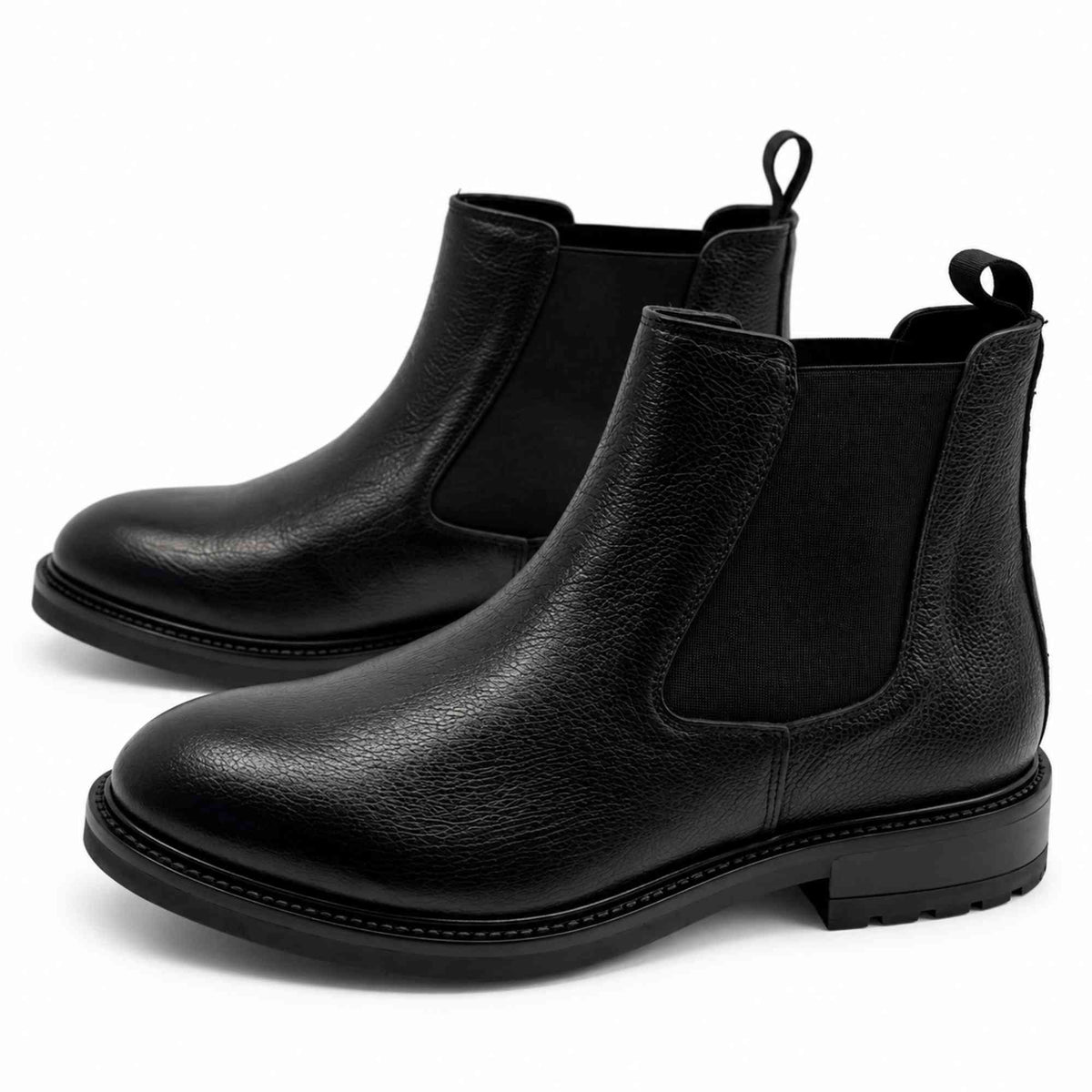 Scarpa uomo KEBO NA3018 in pelle nera con elastico