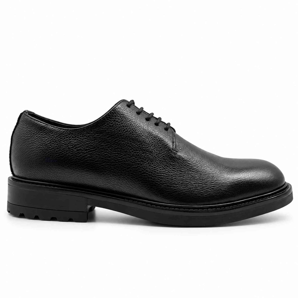 Stringata KEBO NA5052 uomo in pelle nera Made in Italy