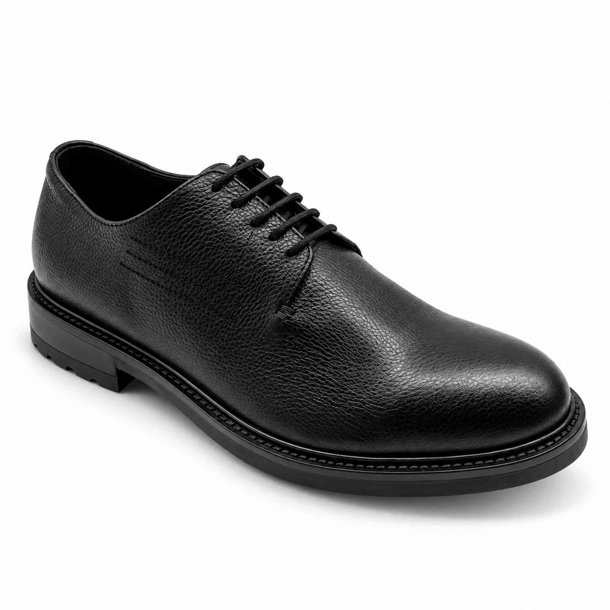 KEBO NA5052 stringata uomo nera in pelle - dettaglio
