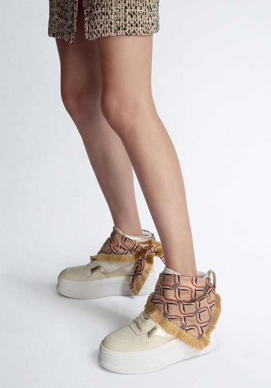 Sneakers mid LIU JO "Selma 02" BF3131 scarpe foulard donna