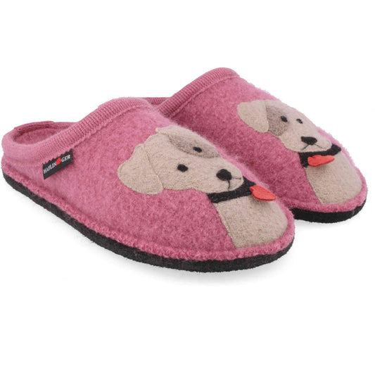 Pantofole Haflinger Flair Rudi 313107130 rosa in lana cotta
