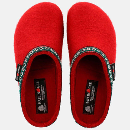 Pantofole HAFLINGER Franzl 711001211 rosso - dettaglio 4