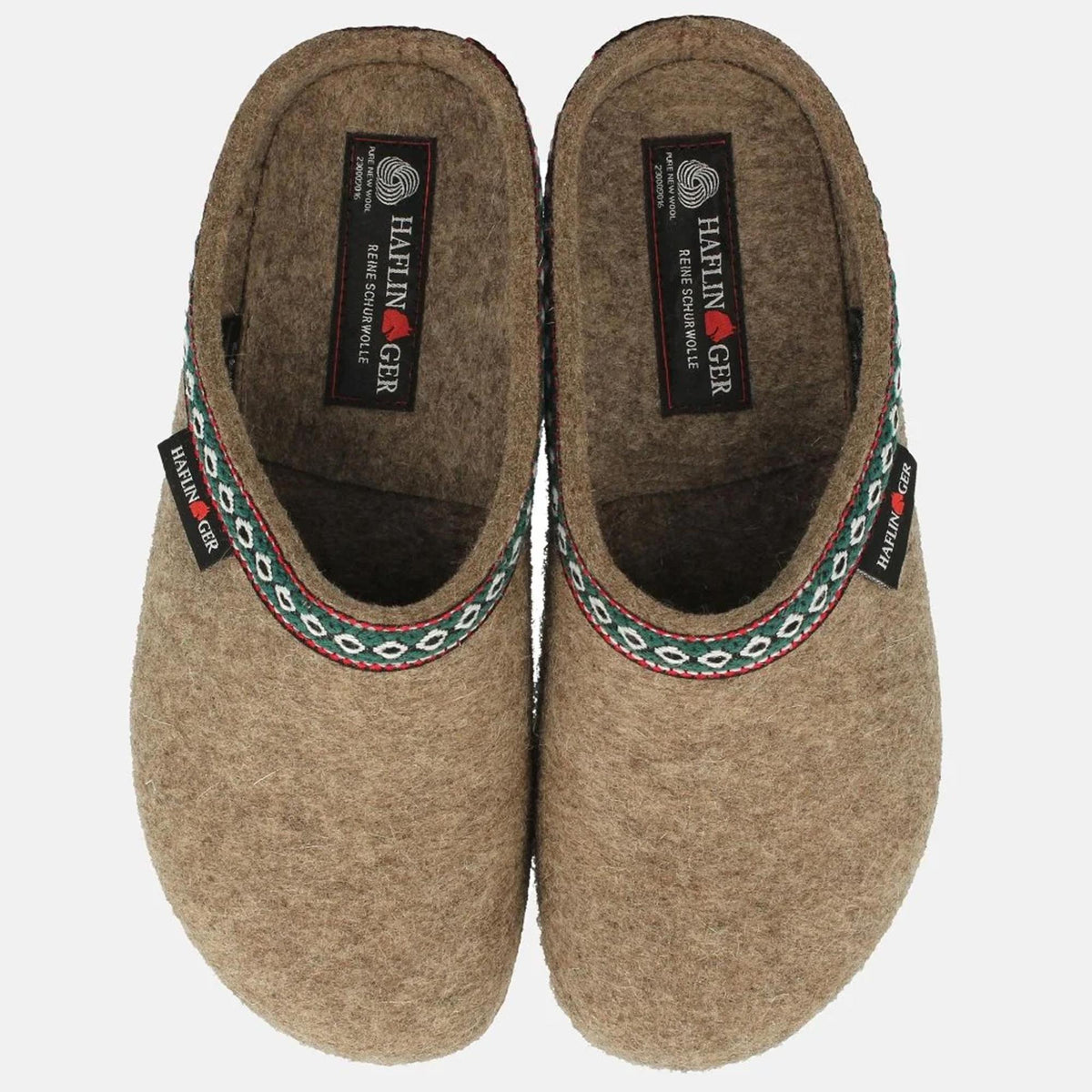 Pantofole HAFLINGER Franzl Beige 711001550 in Feltro, Sughero e Lana