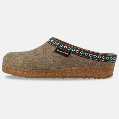 Pantofole HAFLINGER Franzl Beige 711001550 in Feltro, Sughero e Lana