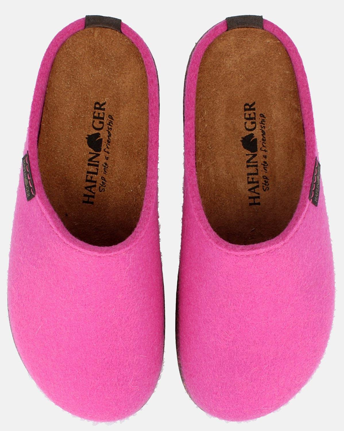 Pantofole Donna HAFLINGER Manhattan Rosa 3910010107, Plantare Estraibile