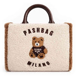 Borsa a Mano PASHBAG Marge 20166 Bianco Panna Effetto Teddy | Autunno Inverno
