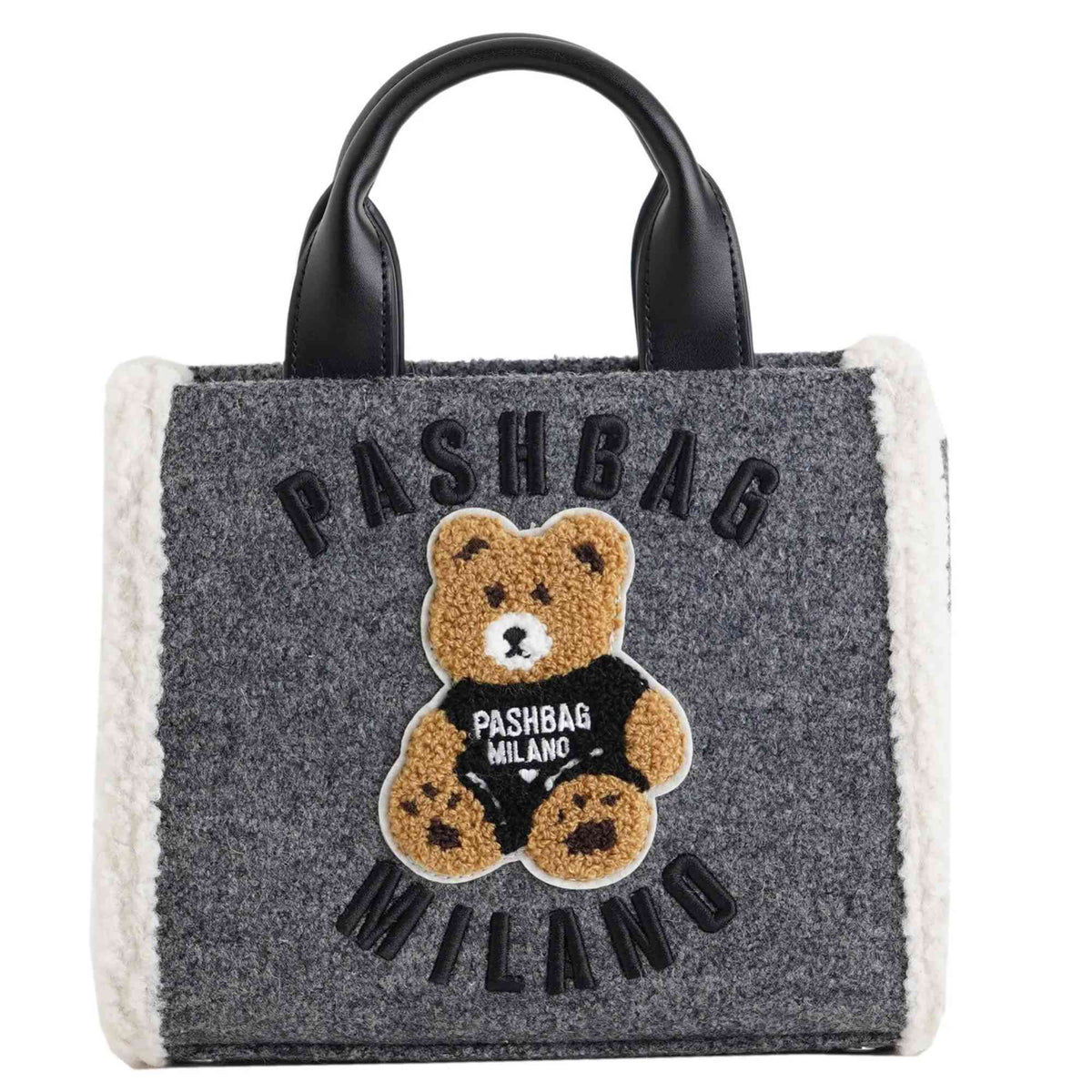 Borsa PASHBAG Mini Marge 18757 Grigia con Orsetto Teddy – vista del prodotto, PASHBAG da TOMA calzature