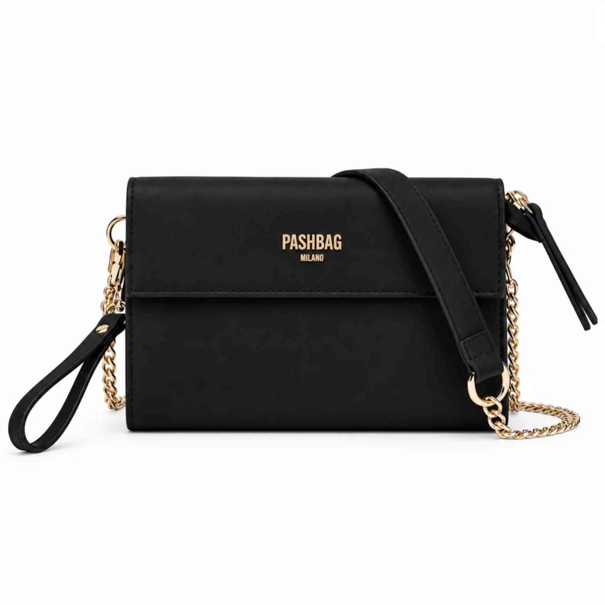 Borsa a tracolla PASHBAG Odette 20388 nera in ecopelle, formato compatto