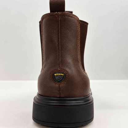Polacchino Blauer GRADY01 uomo marrone scuro in pelle nubuck – fotografia 5