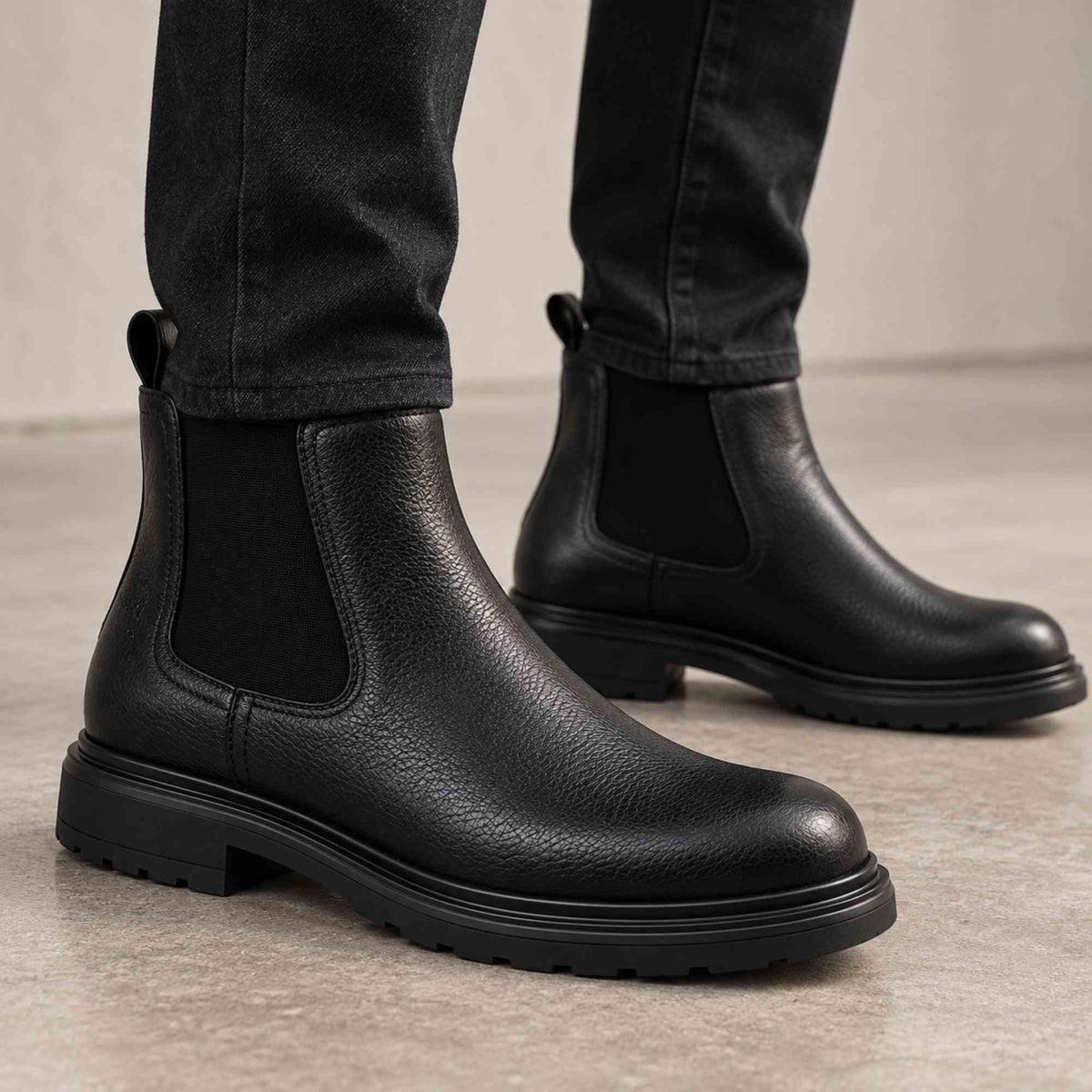 Polacchino Blauer GRADY01 uomo nero in pelle nubuck – fotografia 1