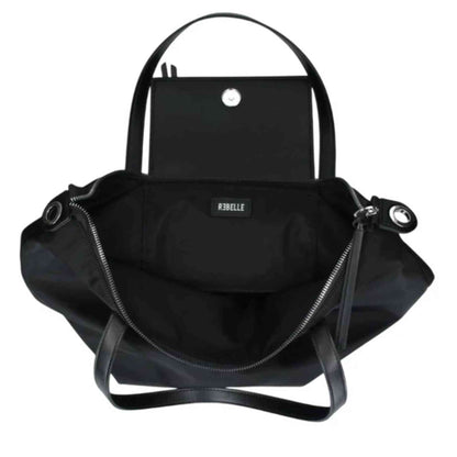 Borsa donna REBELLE NOA Small in nylon nero, linea Minimal