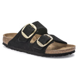 Sandali Arizona Big Buckle Birkenstock Donna in nubuck nero | Calzata Stretta 1023290