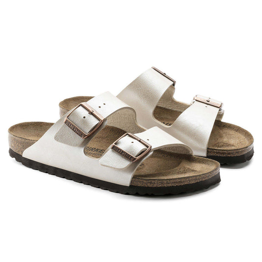 Sandali Arizona Donna Birkenstock Bianco perlato | Calzata Stretta 1009921