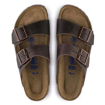 Sandali Arizona Soft Birkenstock 0452763 in pelle marrone habana (41-46)