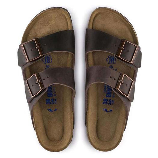 Sandali Arizona Soft Birkenstock 0452763 in pelle marrone habana (41-46)